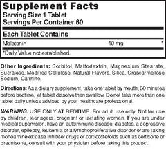 Nature's Blend Melatonin 10mg packaging and label