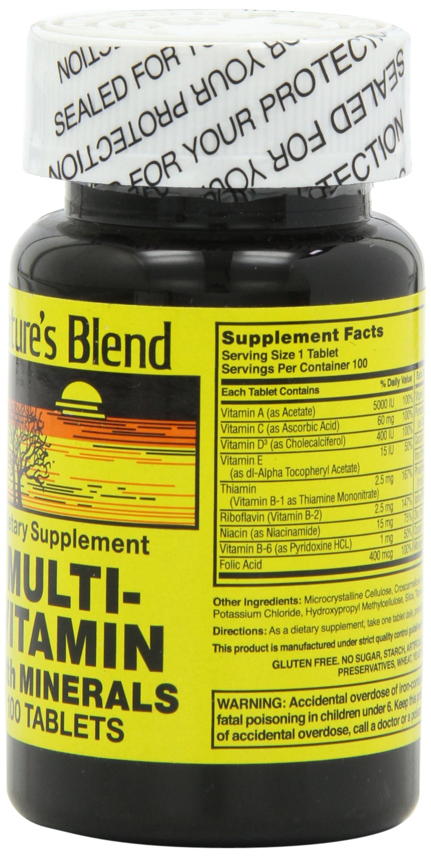 Nature's Blend NAT B Multivitamin & Min TB bottle side view