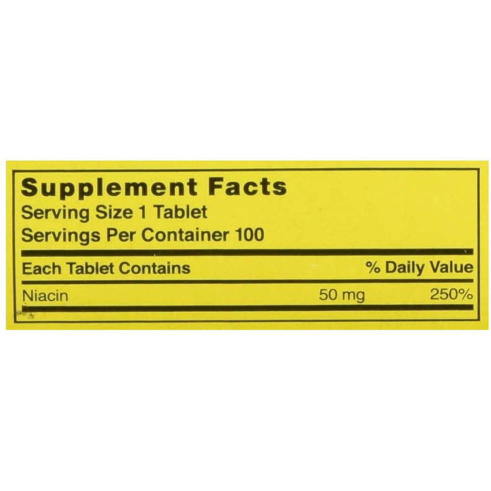 Nature's Blend Niacin 50 mg bottle front view