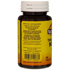 Gluten-free and sugar-free labeling on Nature's Blend Niacin