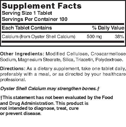 Calcium supplement tablets with Nature's Blend packaging