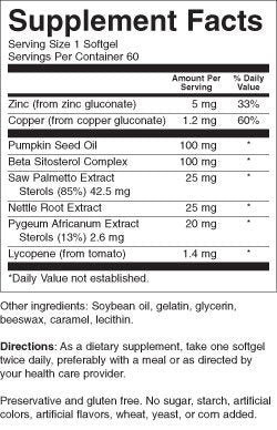 Nature's Blend Prostate Control packaging and bottle