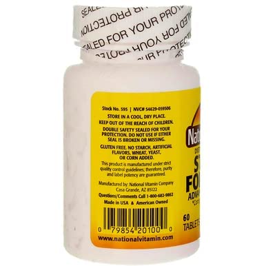Front view of Nature's Blend Stress Formula 60 tabs bottle