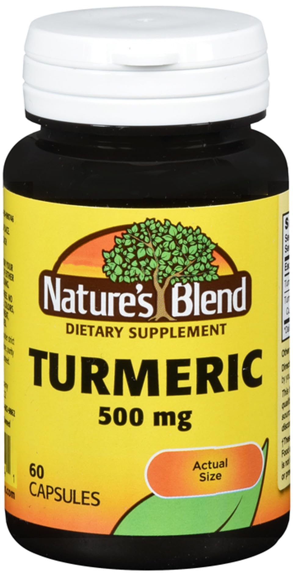 Nature's Blend Turmeric 500mg bottle - front view