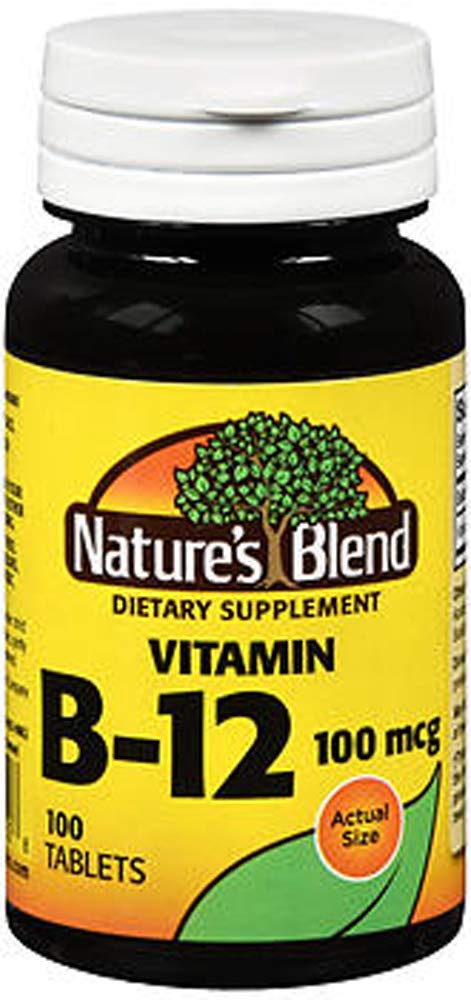 Nature's Blend Vitamin B12 100 mcg Tablets - 100 count per bottle, Pack of 2 product image