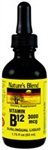 Bottle of Nature's Blend Vitamin B-12 3000 mcg Sublingual Drops 1.75 oz liquid
