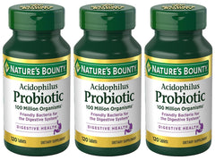 Nature's Bounty Acidophilus Probiotic 360 Tablets Pack of 3 Bottles