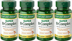 Nature's Bounty B-Complex with Folic Acid and Vitamin C tablets – 150 count per bottle, pack of 4