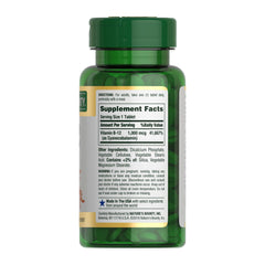 Ingredients and non-GMO confirmation for Nature's Bounty B12 1000 mcg