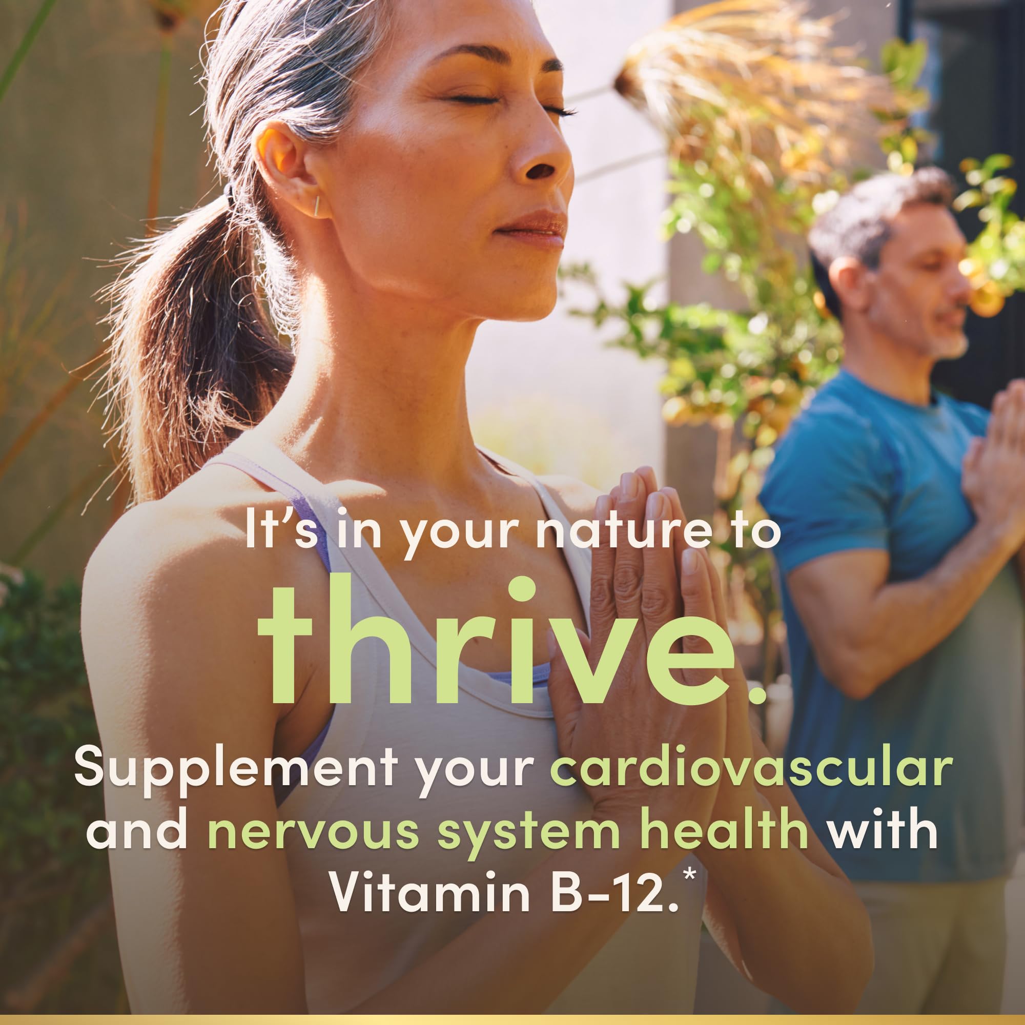Label showing 1000 mcg Vitamin B12