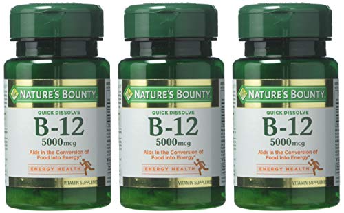 Quick-dissolve B-12 tablet dissolving under the tongue with cherry flavor