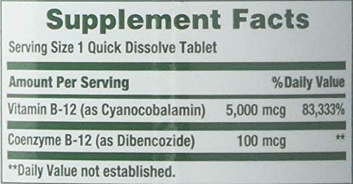 Pack of Nature's B-12 Quick-Dissolve tablets (3-pack) bottles