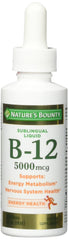 Nature's Bounty B-12 5000 mcg Sublingual Liquid bottle, 2 oz, pack of 5
