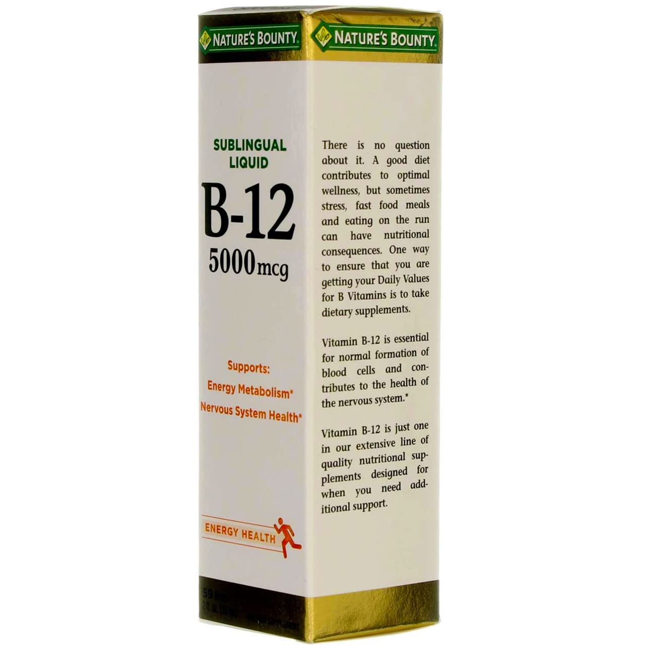 Ingredient information for Nature's Bounty B12 sublingual liquid