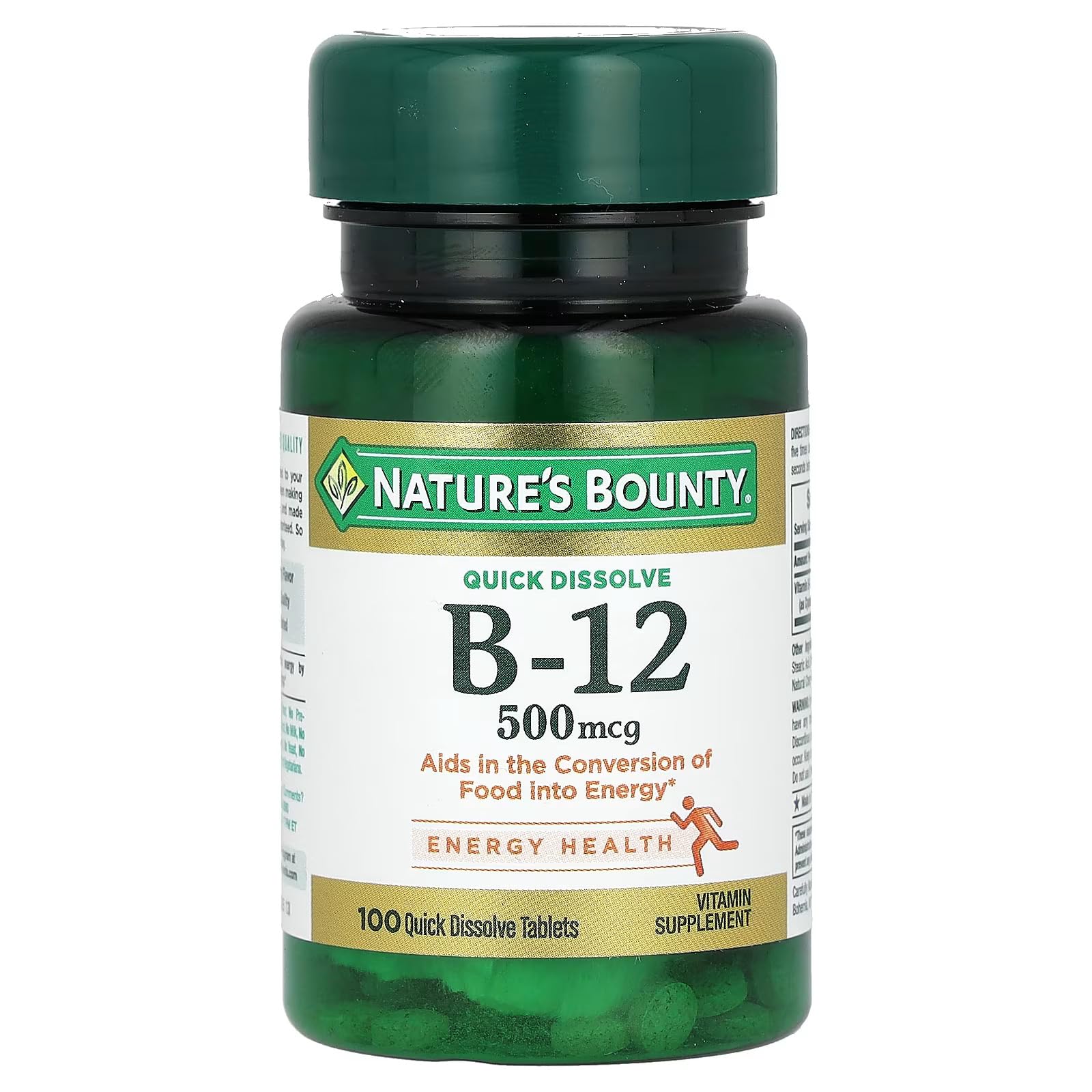 Nature's Bounty Vitamin B-12 500 mcg 4-pack - front view