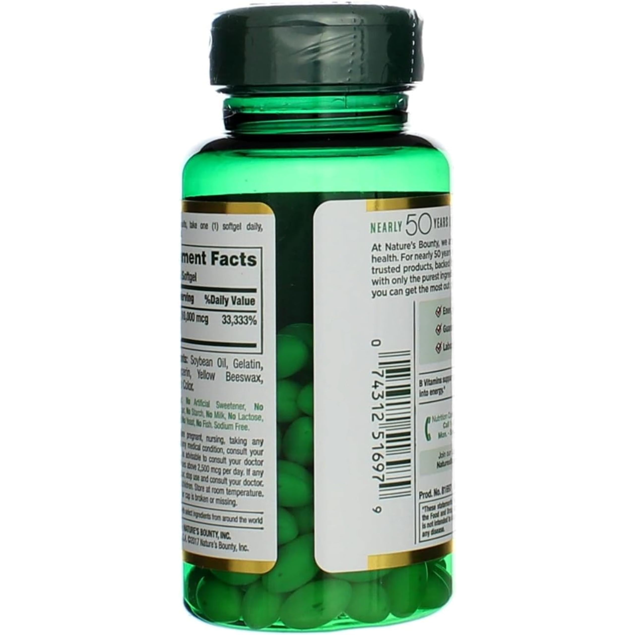 Nature's Bounty Biotin 10000 mcg packaging image
