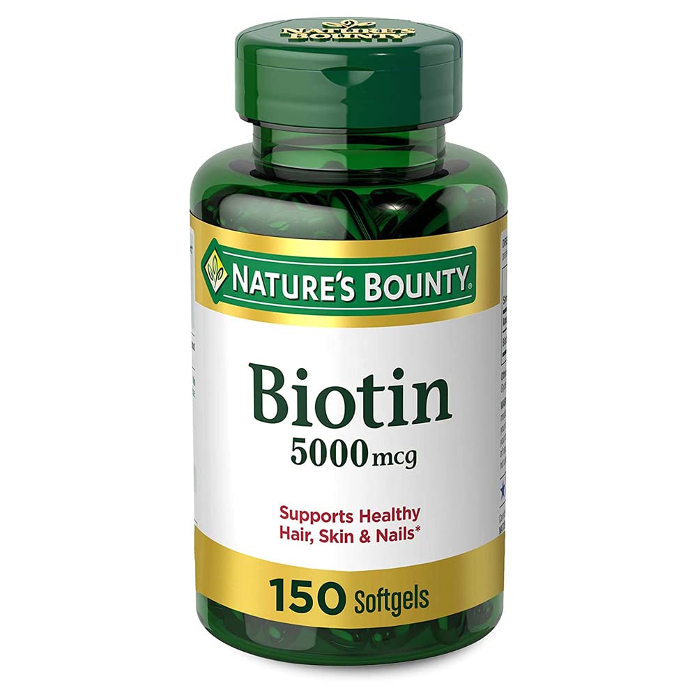 Nature's Bounty Biotin 5000 mcg 150 Softgels - 2-pack retail set image 2