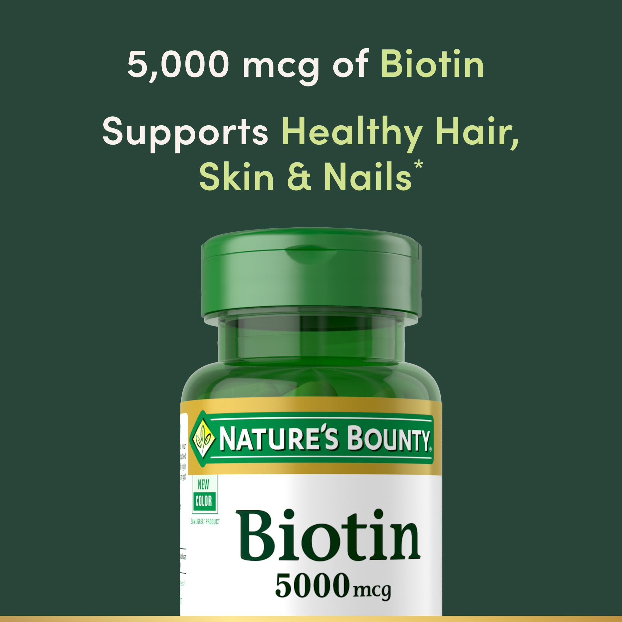 Close-up of Biotin 5000 mcg rapid release softgels