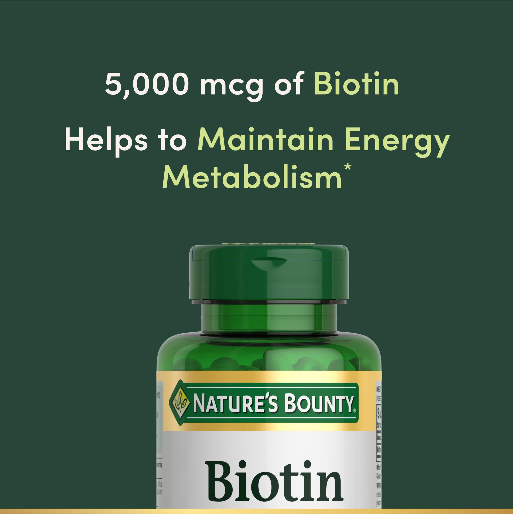 Biotin supports healthy hair, skin and nails