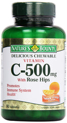 Nature's Bounty C-500 mg chewable tablets with Rose Hips - 90 count, front image
