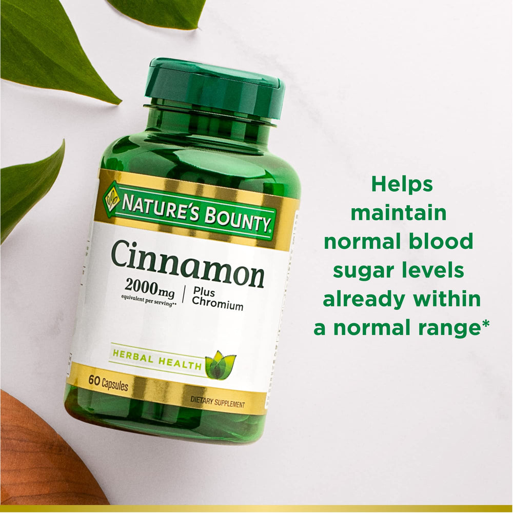 Chromium supplement highlight alongside Cinnamon capsule