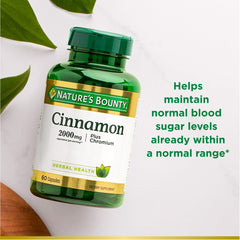 Chromium supplement highlight alongside Cinnamon capsule