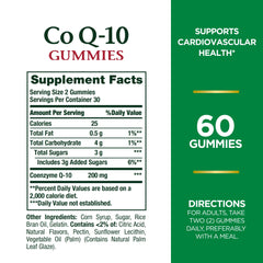 Back packaging showing nutrition facts and ingredients