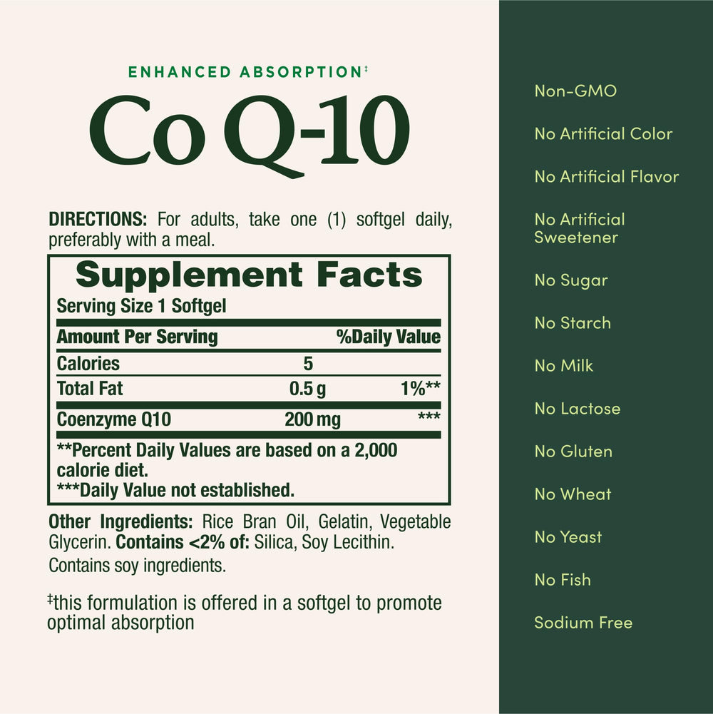 Ingredient panel featuring Q-Sorb antioxidant and purity credentials.