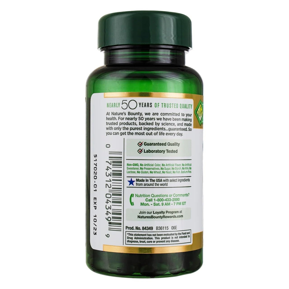 Close-up of Cranberry Softgels showing 4200 mg cranberry extract and Vitamin C