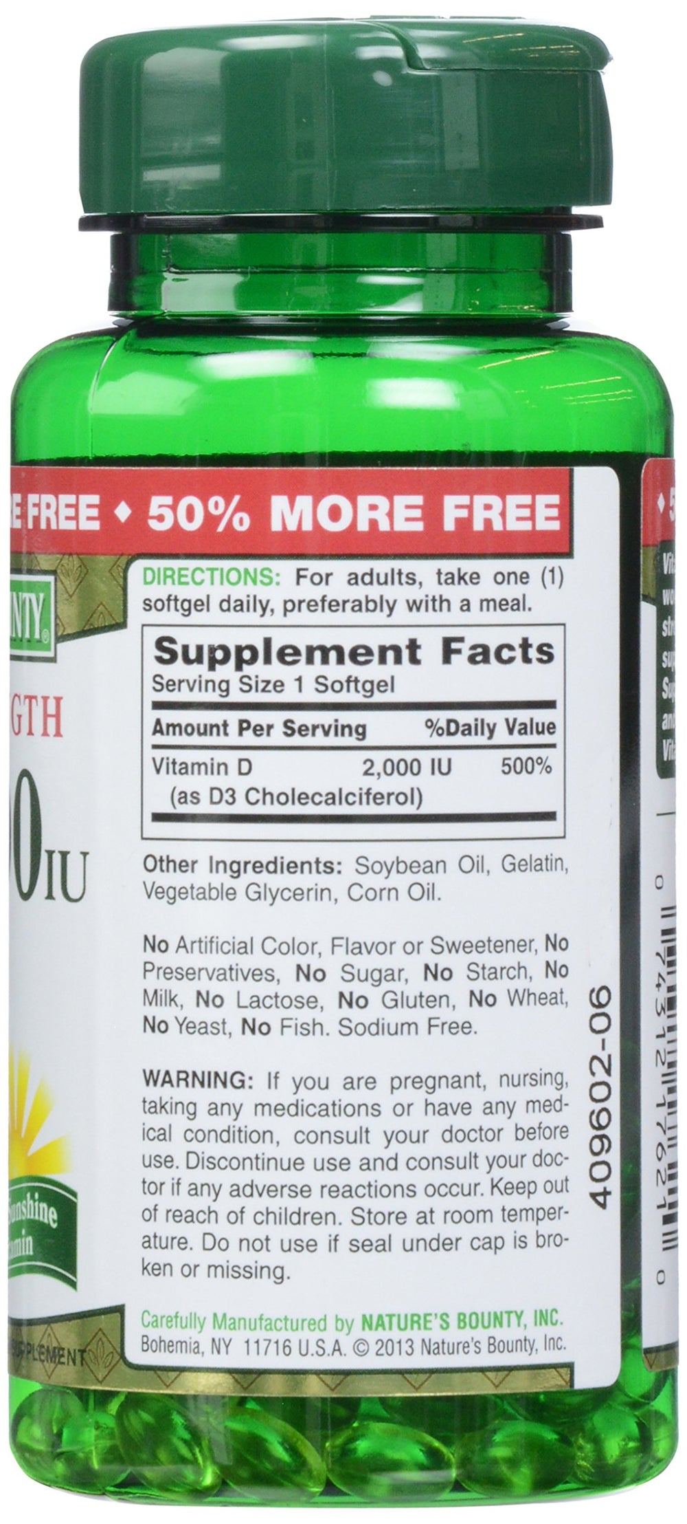 Close-up of Vitamin D3 softgels capsules