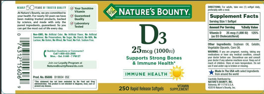 Close-up of Nature's Bounty Vitamin D3 1000 IU softgels - image 2
