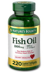 Nature's Bounty Fish Oil 1000 mg bottle, 220 softgels