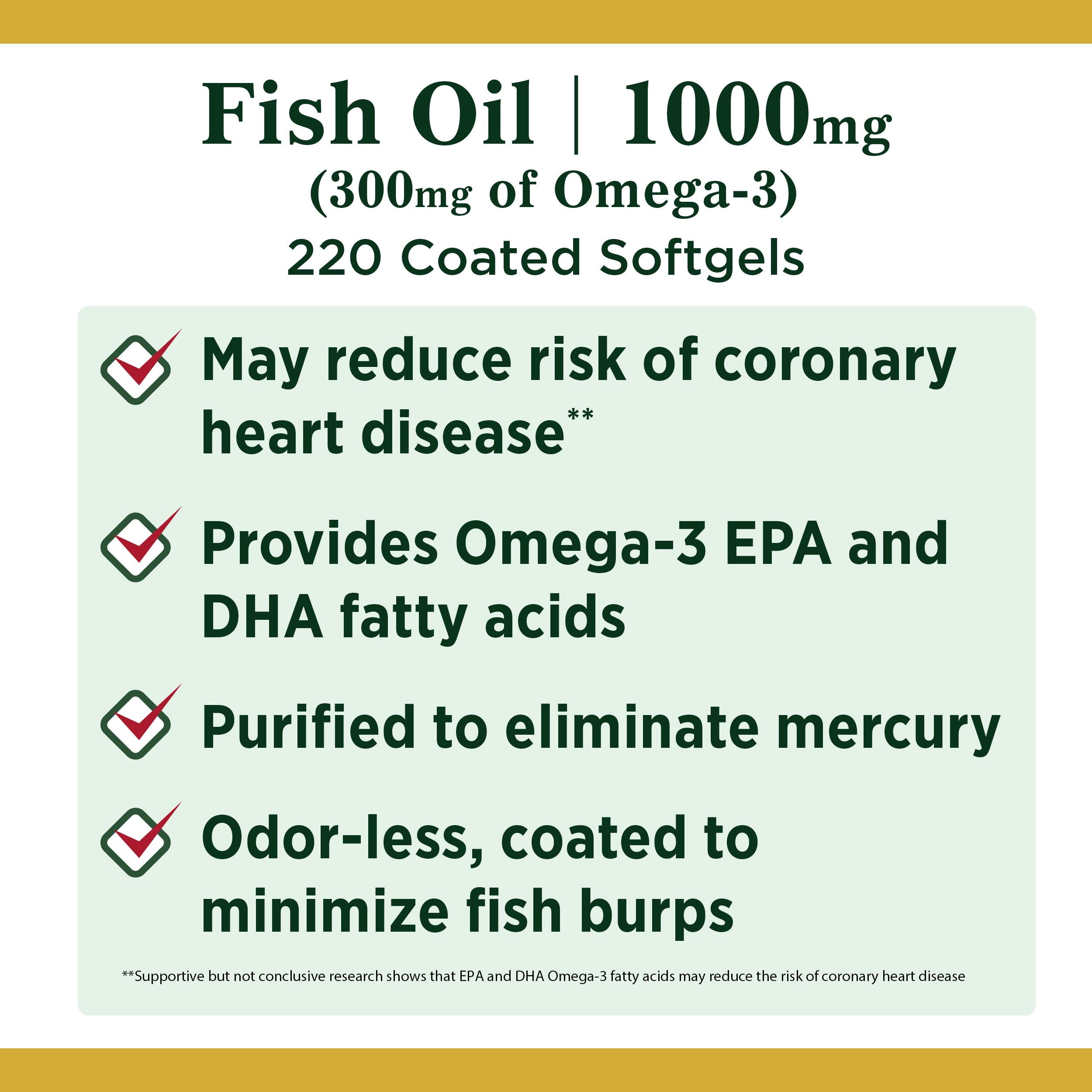 Cholesterol-free fish oil supplement