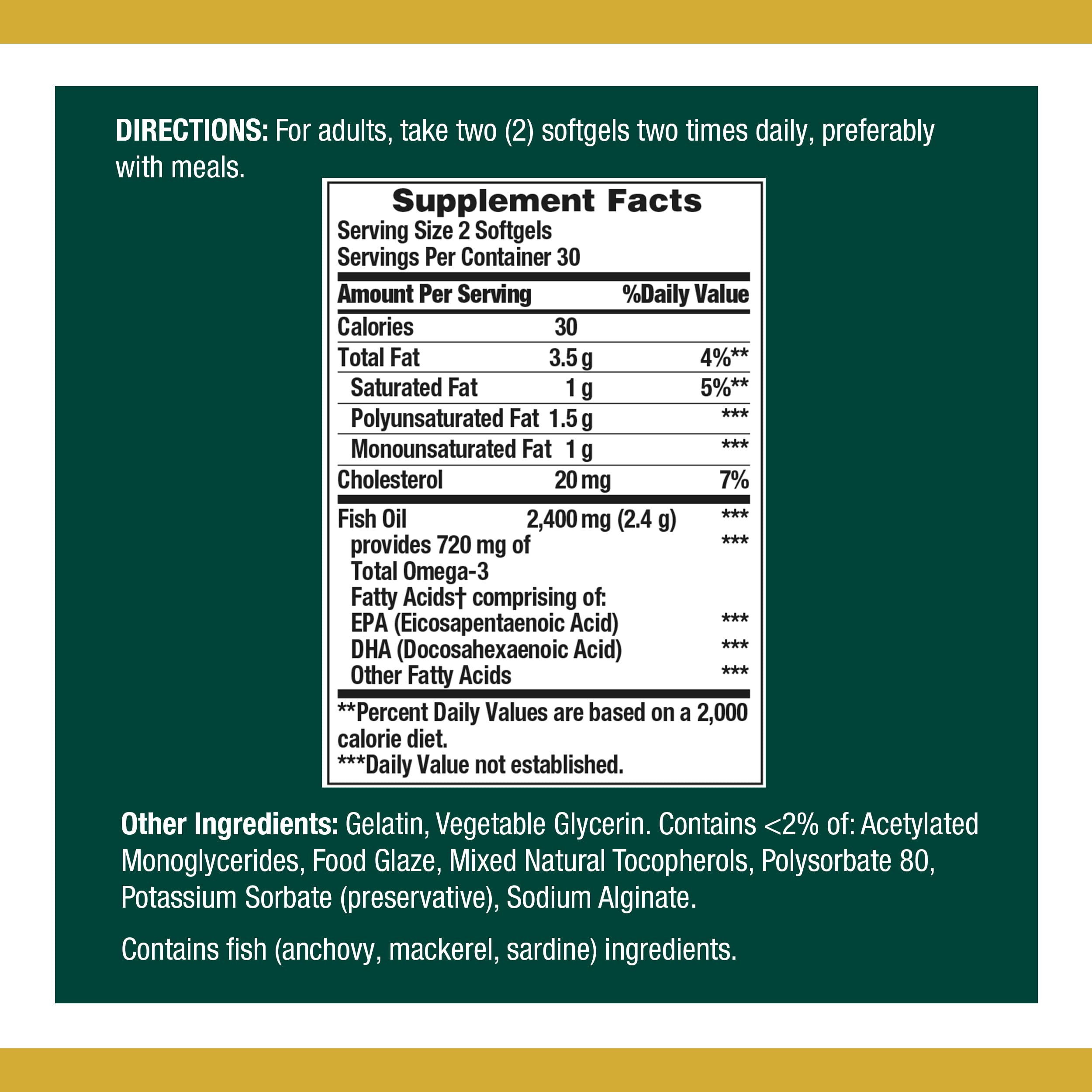 Mercury-free burpless fish oil softgels for heart health