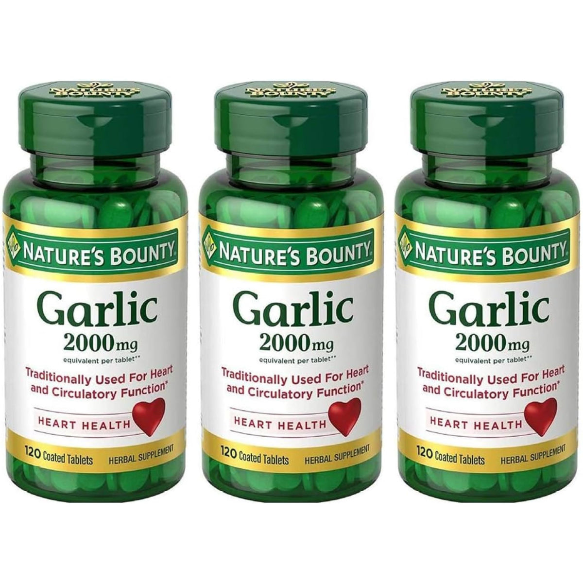 Nature's Bounty Garlic 2000mg tablets bottle - hero image