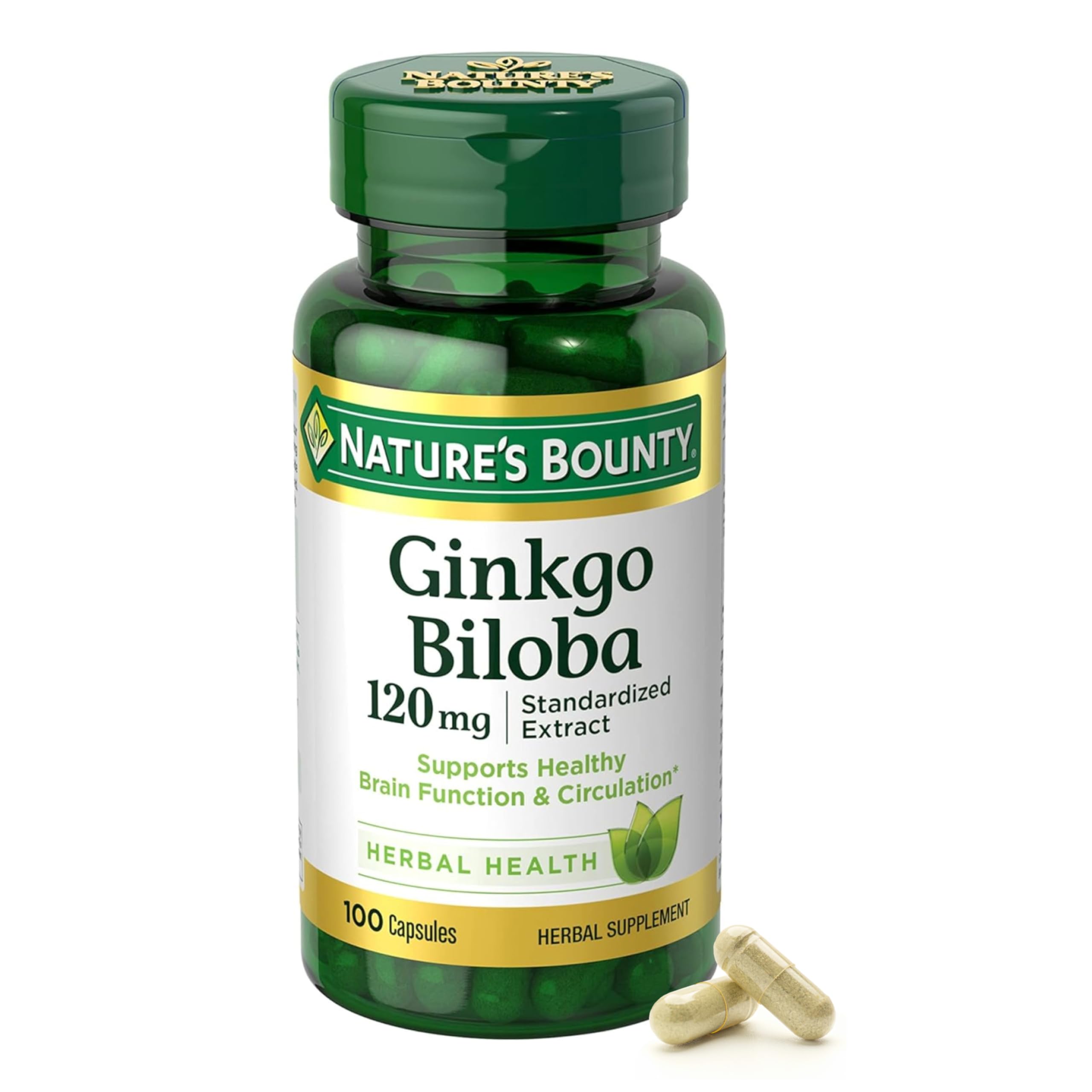 Nature's Bounty Ginkgo Biloba 120 mg bottle