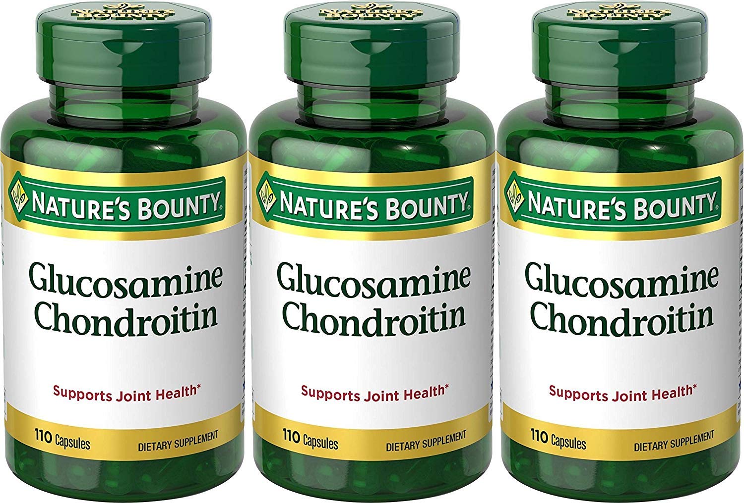 Nature's Bounty Glucosamine Chondroitin Complex – 110 Count Pack of 3, joint health supplement