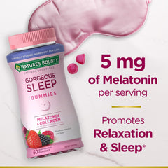 Hero image for Nature's Bounty Gorgeous Sleep Melatonin Gummies with Collagen