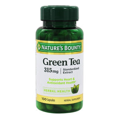 Bottle of Nature's Bounty Green Tea Extract 315mg with 100 capsules