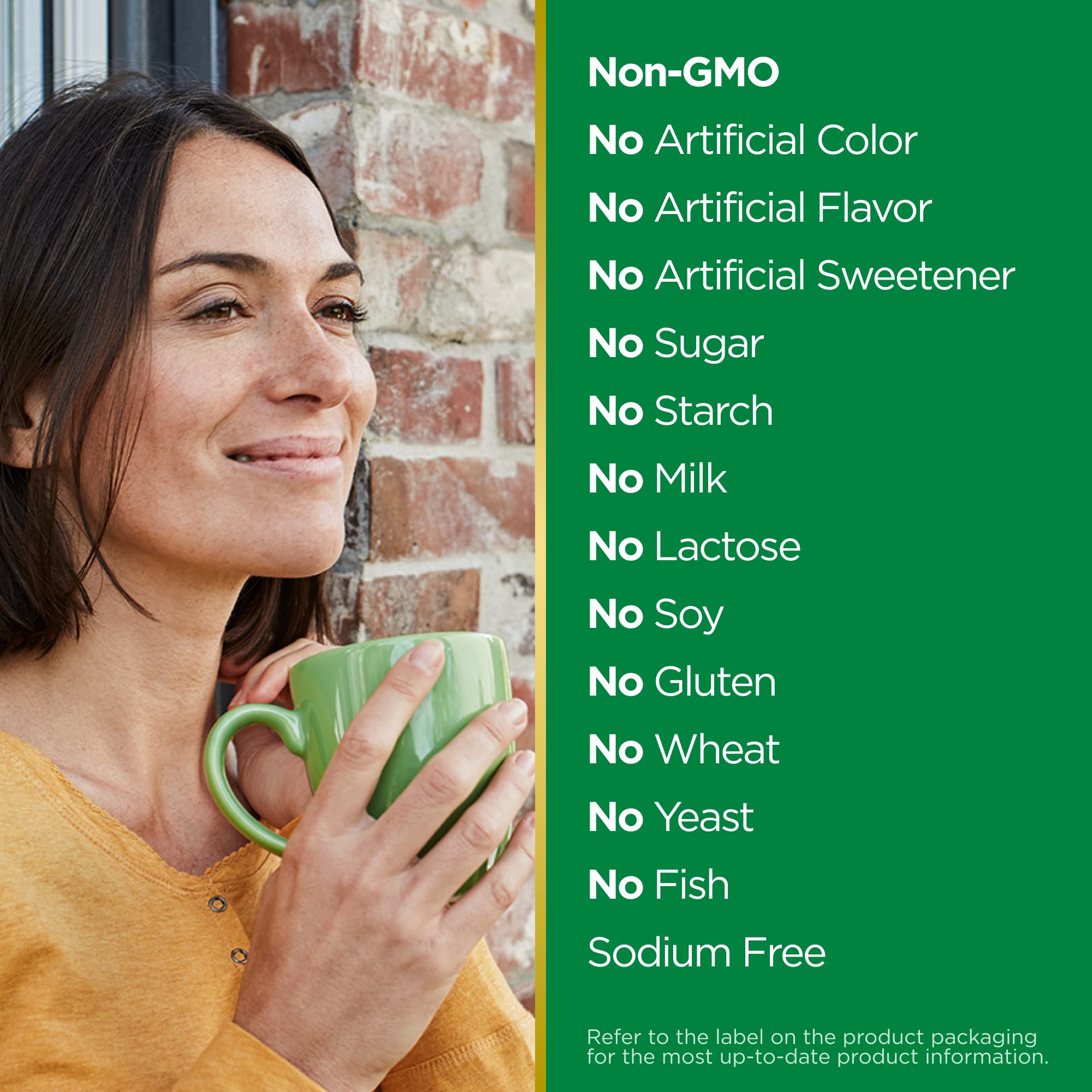Nature's Bounty Green Tea packaging label showing 315mg and 100 capsules