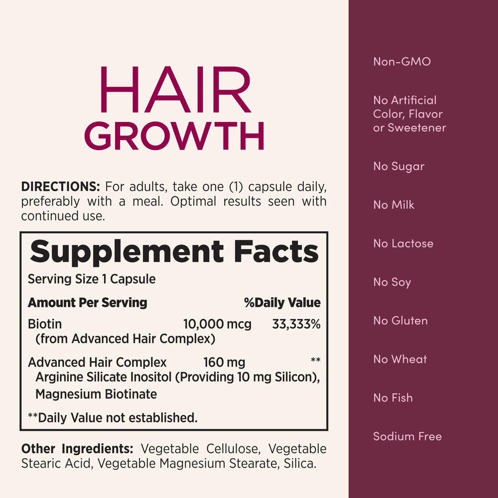 Advanced hair growth complex ingredients
