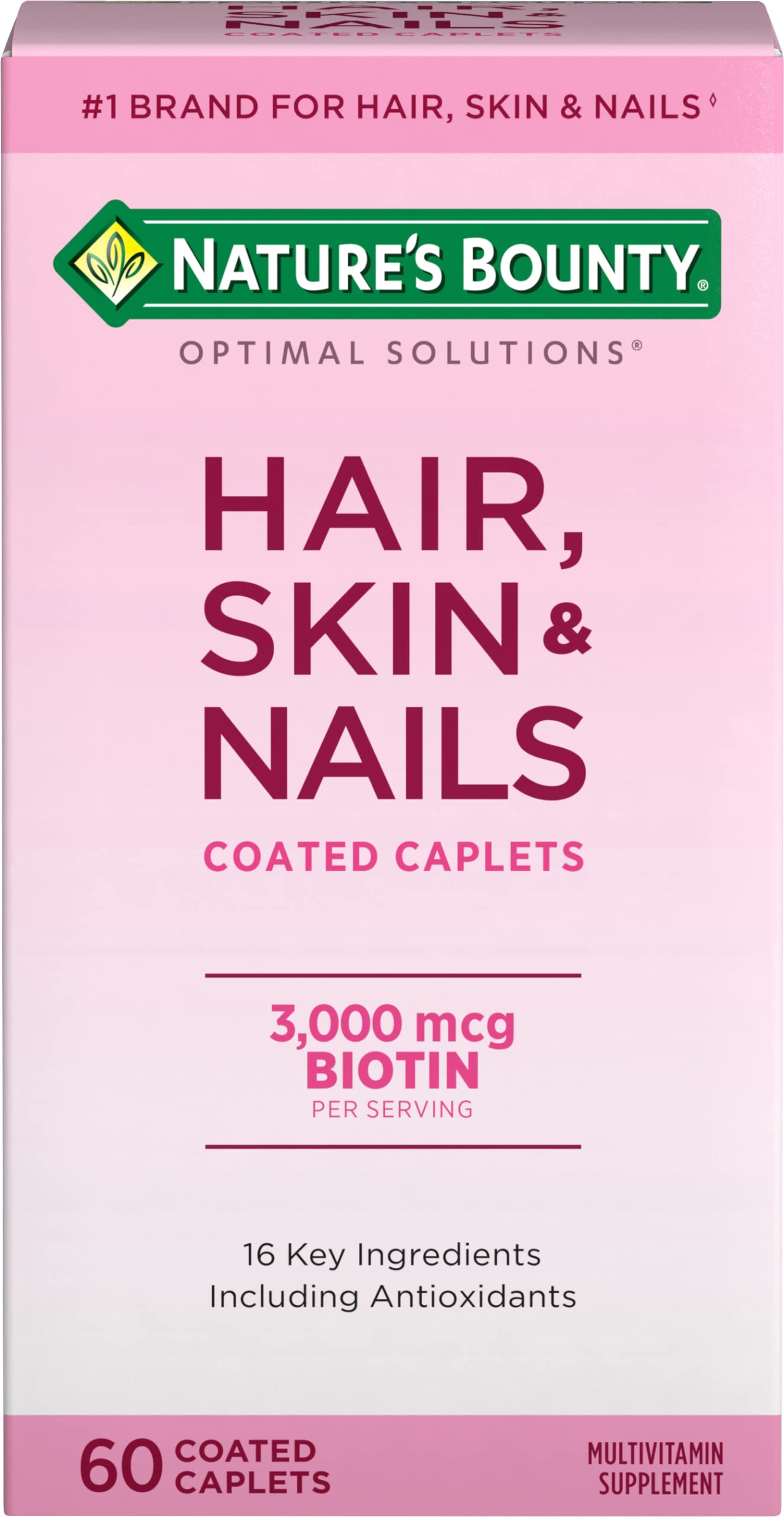 Nature's Bounty Hair, Skin & Nails bottle and caplets