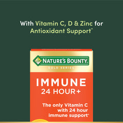 Vitamin D and Zinc icons on supplement bottle label
