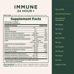 Non-GMO, gluten-free Nature's Bounty Immune 24 Hour Plus packaging