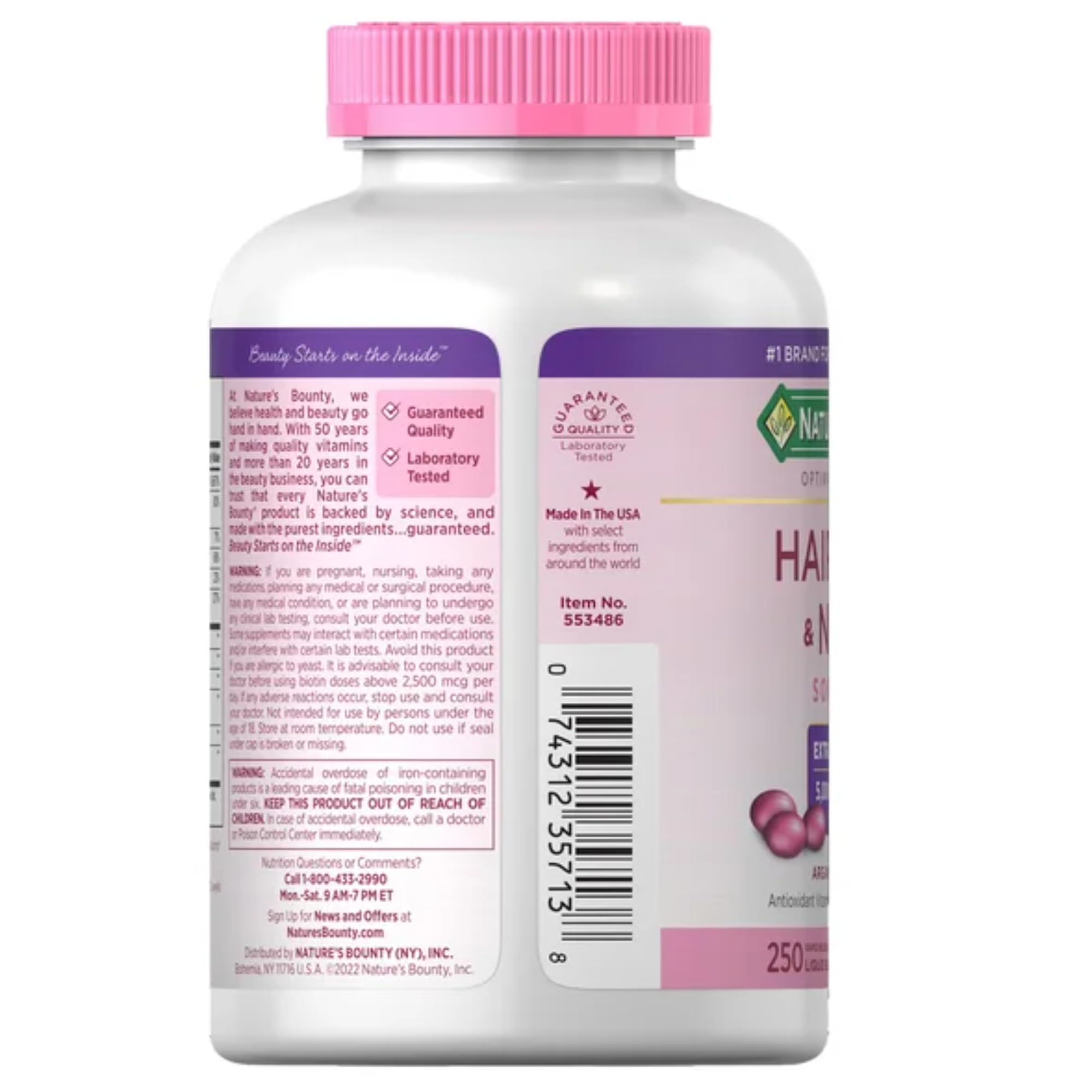 Label highlights collagen, alpha-lipoic acid and calcium ingredients