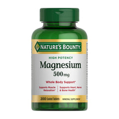 Nature's Bounty Magnesium 500 mg tablets bottle