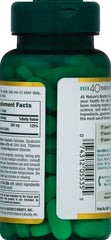 Close-up of Nature's Bounty magnesium bottle label