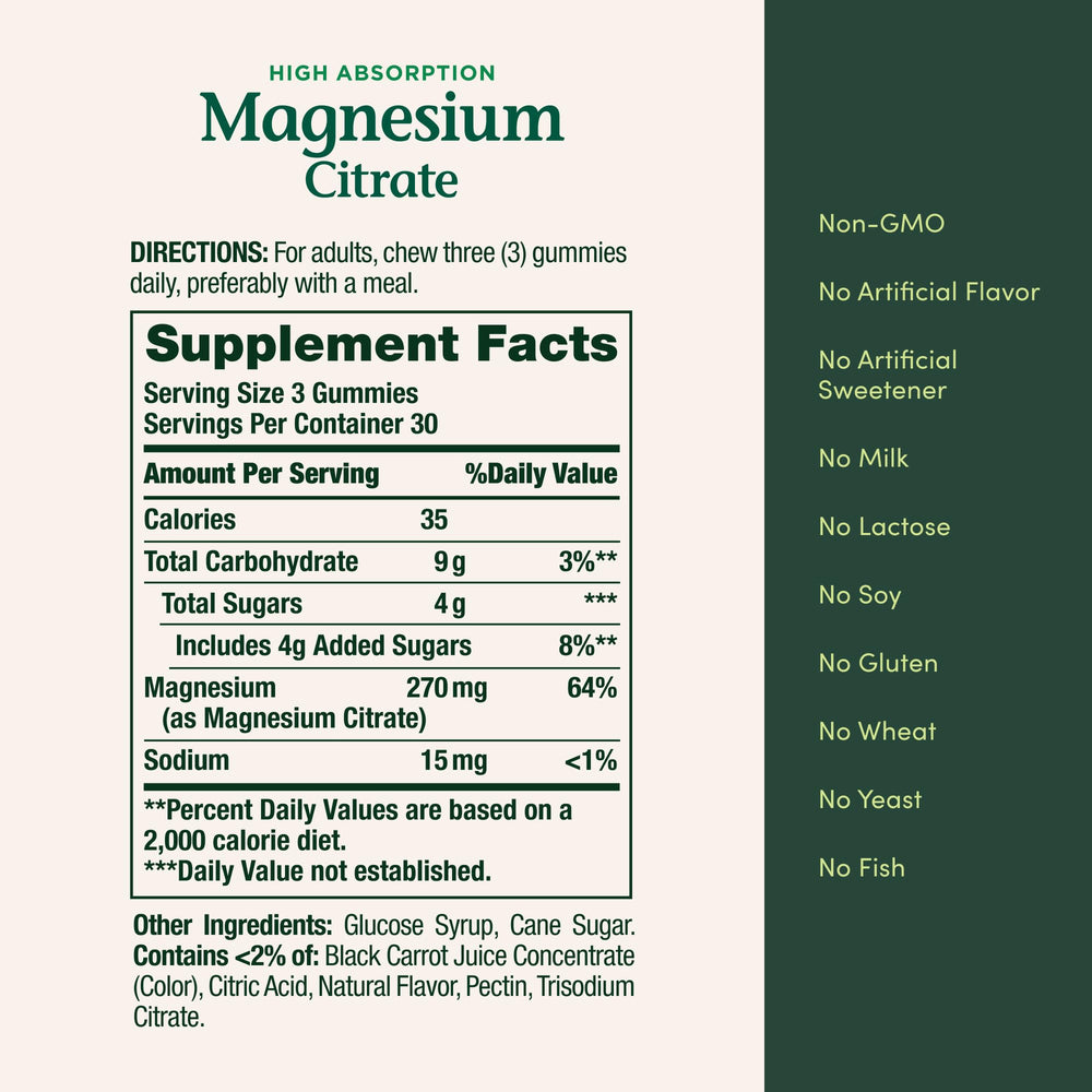 Close-up of raspberry flavored magnesium gummies