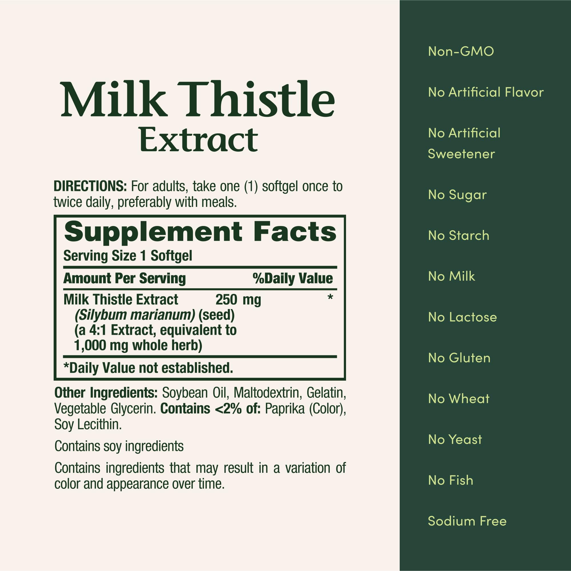 Close-up of milk thistle rapid-release softgels