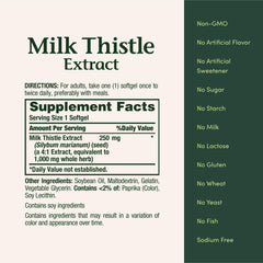 Close-up of milk thistle rapid-release softgels
